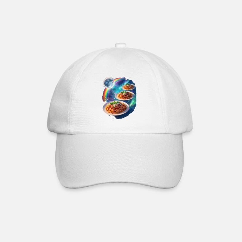 Cosmic Pasta Galaxy - Baseball Cap - white/white