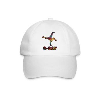 Breakdance B-Boy Street Dance Hip Hop - Baseball Cap - white/white - Front