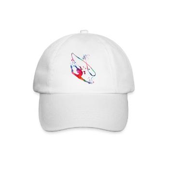 Gymnast With Band Rhythmic Gymnastics - Baseball Cap - white/white - Front