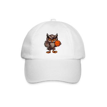 Hibou de basket-ball - Casquette classique - blanc/blanc - Devant