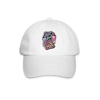 Nur ein Mädchen, das Yaoi liebt. - Baseballkappe - Weiß/Weiß - Vorne