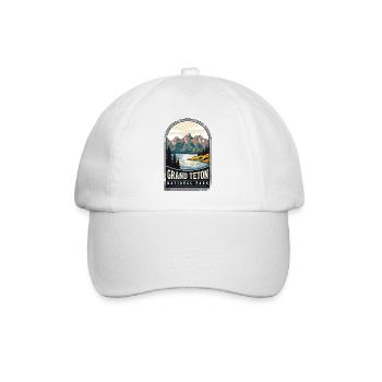 Grand Teton National Park - Baseballkappe - Weiß/Weiß - Vorne