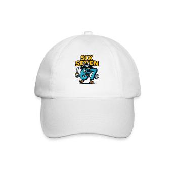 Six Seven 67 Pirate Italian Brainrot Humor Funny - Baseball Cap - white/white - Front