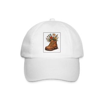 Boot Blooms Wildflower Bouquet - Baseball Cap - white/white - Front