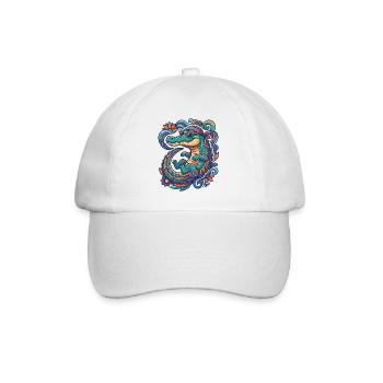 Colorful Crocodile Summer Water Sunglasses - Baseball Cap - white/white - Front
