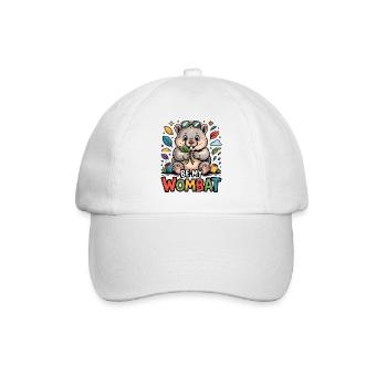Be My Wombat: Niedliches Design - Baseballkappe - Weiß/Weiß - Vorne