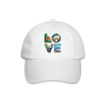 T-Shirt Panda Sloth Turtle Squirrel - Baseball Cap - white/white - Front