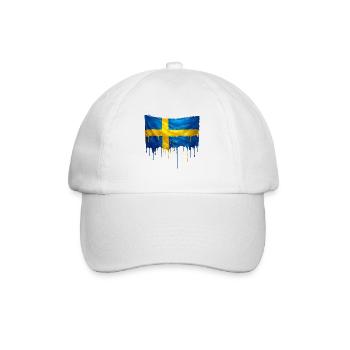 Art de la chute du drapeau suédois - Casquette classique - blanc/blanc - Devant