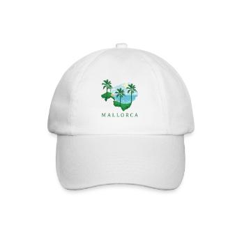 Mallorca Palm Island Sunset - Baseball Cap - white/white - Front