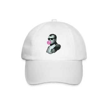 Napoleon with chewing gum and sunglasses - Baseball Cap - white/white - Front