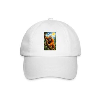 Orang-Utan Sternennacht Stil - Baseballkappe - Weiß/Weiß - Vorne