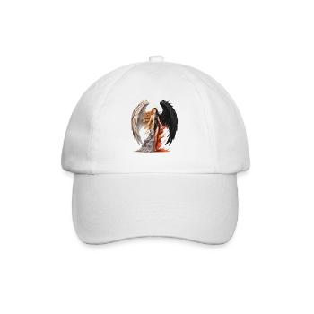 Angel And Demon Woman Light And Dark Wings - Baseball Cap - white/white - Front