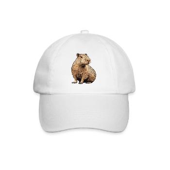 Capybara - Baseballkappe - Weiß/Weiß - Vorne