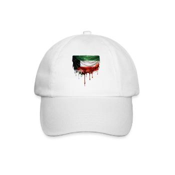Kuwait Flag Dripping Art - Baseball Cap - white/white - Front