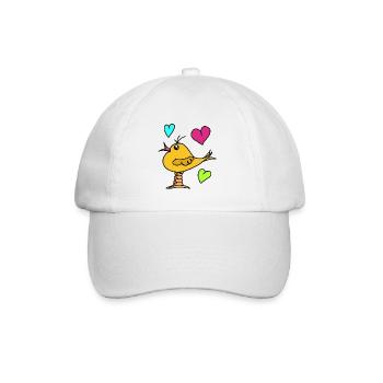 Oiseaux comiciques Cœur d’Oiseau Drôles - Casquette classique - blanc/blanc - Devant