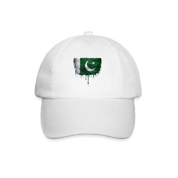 Pakistan Flag bunte Farbe - Baseballkappe - Weiß/Weiß - Vorne
