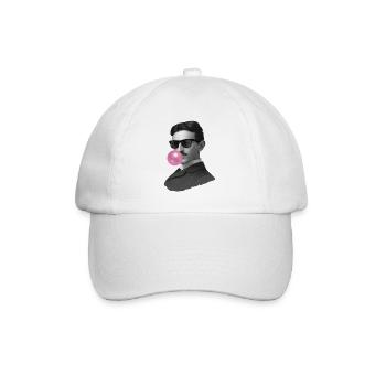 Nikola avec du chewing-gum et des lunettes de soleil - Casquette classique - blanc/blanc - Devant