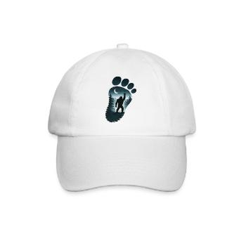 Bigfoot Rock sur le signe Sasquatch Yéti Lune - Casquette classique - blanc/blanc - Devant