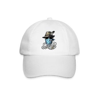 Trachten T-Shirt Herren Trachtenshirt Servus Shirt - Baseball Cap - white/white - Front