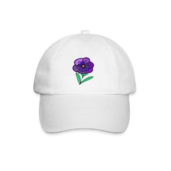 Funny Cute Flower Kawaii Kids - Baseball Cap - white/white - Front