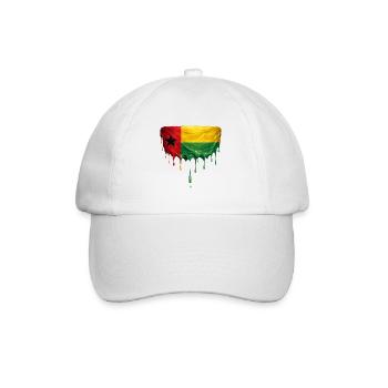 GuineaBissau Paint Drop Flag - Baseball Cap - white/white - Front