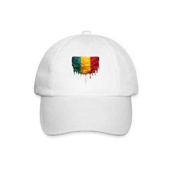 Mali Flag in Drop Art - Baseball Cap - white/white - Front