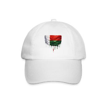 Madagascar Flag in Drop Art - Baseball Cap - white/white - Front