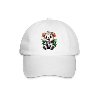 Panda Gamer mit Controller - Baseballkappe - Weiß/Weiß - Vorne