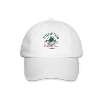 Pickleball Kitchen Crew Pros Game On Funny Player - Baseball Cap - white/white - Front