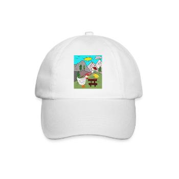 Délice de poulet rural avec poussins Alps - Casquette classique - blanc/blanc - Devant