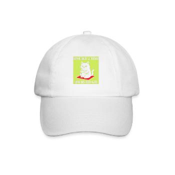 Never trust cat haters - Baseball Cap - white/white - Front