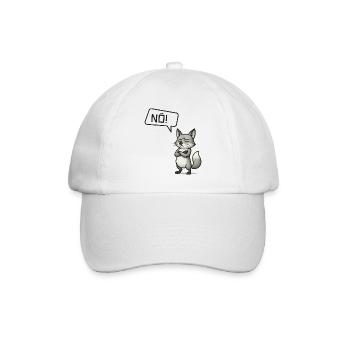 Nope! Fuchs – Clever stubborn person says no - Baseball Cap - white/white - Front