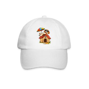 Conception de la maison de vacances des chiens Beagle - Casquette classique - blanc/blanc - Devant