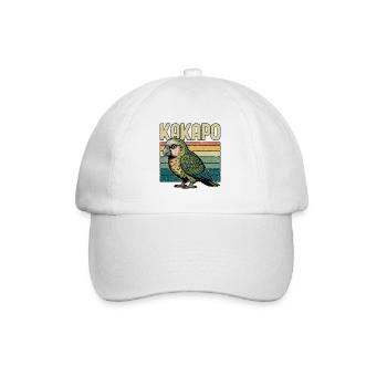 New Zealand Kakapo Parrot Papagei Retro - Baseball Cap - white/white - Front