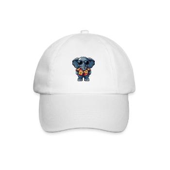 Elephant Comic Holiday - Baseball Cap - white/white - Front