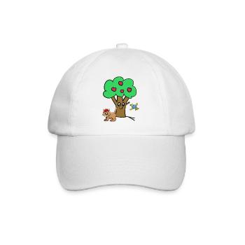 Pommier Chat Oiseau Enfants Jardin Nature - Casquette classique - blanc/blanc - Devant