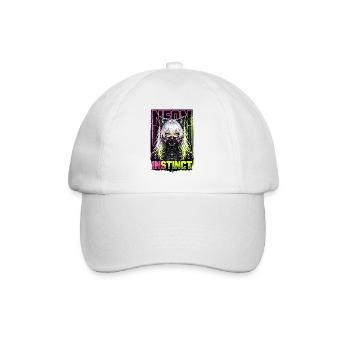 Neon Instinct Cyberpunk Cat Girl Style - Baseball Cap - white/white - Front