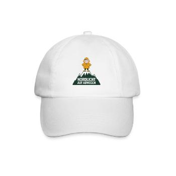  Nordlicht Auf Abwegen Bergliebhaber Wanderer - Baseballkappe - Weiß/Weiß - Vorne