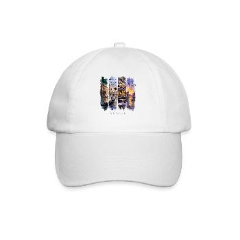 Venedig Urlaub Travel – Italien Geschenk - Baseballkappe - Weiß/Weiß - Vorne