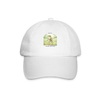 To praise the Lord Christ the Frog - Baseball Cap - white/white - Front