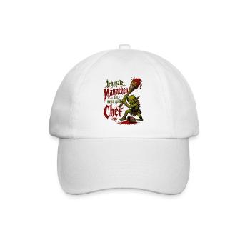 Tabletop Goblin with Brush - Baseball Cap - white/white - Front