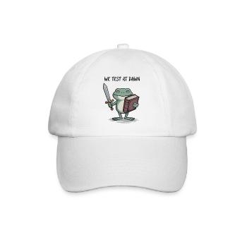 Dawn Test Frog with Sword and Book - Baseball Cap - white/white - Front