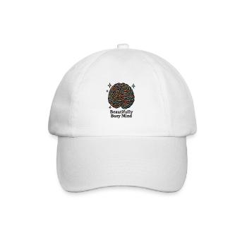 Bunte Gedankenknäuel - Baseballkappe - Weiß/Weiß - Vorne
