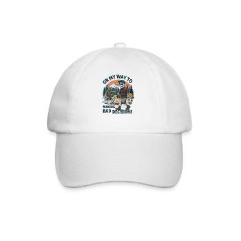 Humour de camping en route vers de mauvaises décisions - Casquette classique - blanc/blanc - Devant