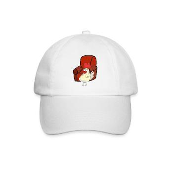 Pause cigarette après le travail pour fumer de poulet - Casquette classique - blanc/blanc - Devant