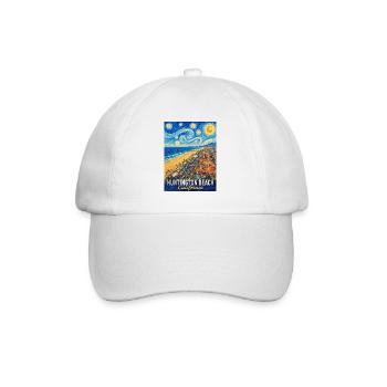 Nuit étoilée à Huntington Beach, Californie - Casquette classique - blanc/blanc - Devant