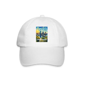 Grand Rapids, Michigan Starry Night - Baseball Cap - white/white - Front