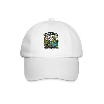Fishing Humor On My Way To Making Bad Decisions - Baseball Cap - white/white - Front