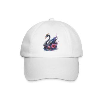 Fantasie-Blumenschwan - Baseballkappe - Weiß/Weiß - Vorne