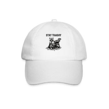 Humour animalier poubelle Opossum raton laveur - Casquette classique - blanc/blanc - Devant